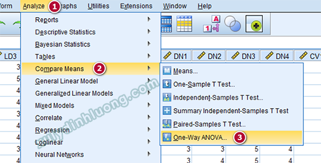 One-way ANOVA: Phân tích khác biệt trung bình trong SPSS