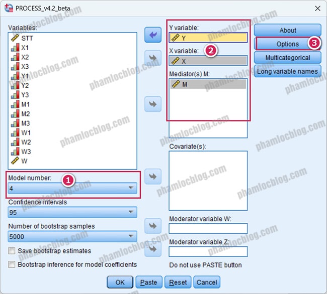 Phân tích vai trò biến trung gian bằng macro PROCESS trong SPSS