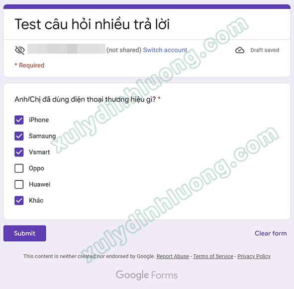 Nhập dữ liệu câu hỏi nhiều đáp án từ Google Forms vào SPSS