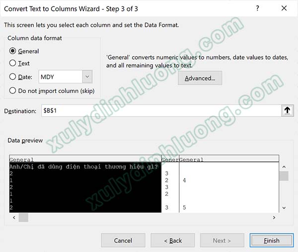 Nhập dữ liệu câu hỏi nhiều đáp án từ Google Forms vào SPSS