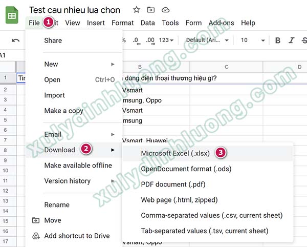 Nhập dữ liệu câu hỏi nhiều đáp án từ Google Forms vào SPSS