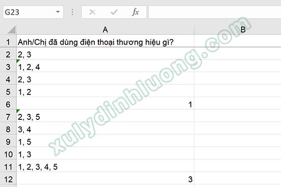 Nhập dữ liệu câu hỏi nhiều đáp án từ Google Forms vào SPSS