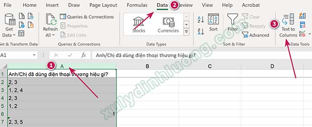 Nhập dữ liệu câu hỏi nhiều đáp án từ Google Forms vào SPSS
