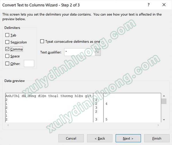 Nhập dữ liệu câu hỏi nhiều đáp án từ Google Forms vào SPSS