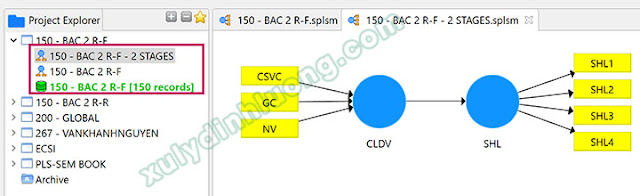  xử lý mô hình biến bậc hai, biến bậc cao trong SmartPLS 3