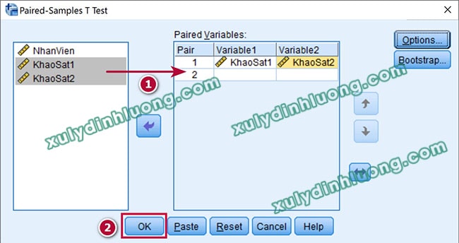 Paired-Sample T-Test trong SPSS