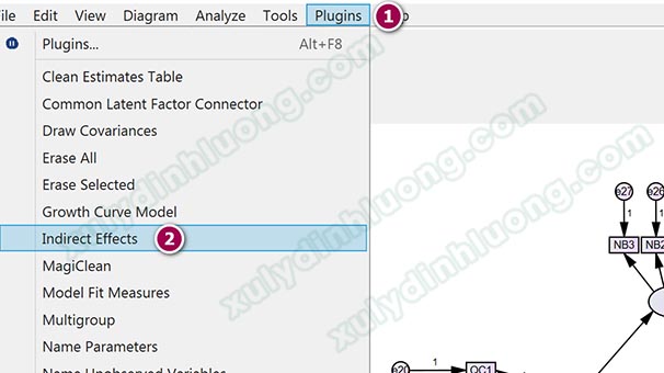 Cách xử lý biến trung gian (Mediator) trong AMOS