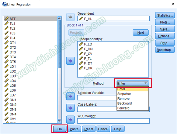 xử lý số liệu bằng SPSS