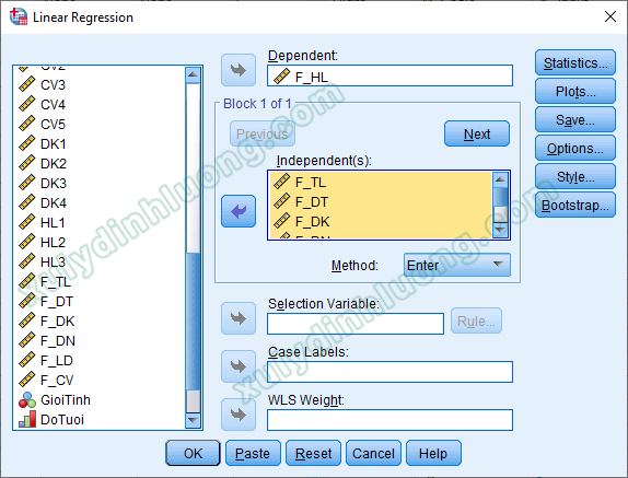 xử lý số liệu bằng SPSS