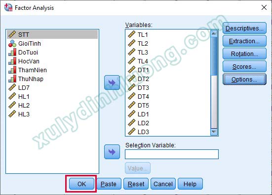 xử lý số liệu bằng SPSS