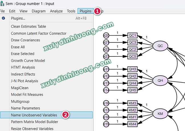 Phân tích mô hình cấu trúc tuyến tính (SEM) bằng AMOS