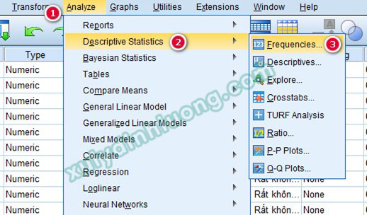 xử lý số liệu bằng SPSS