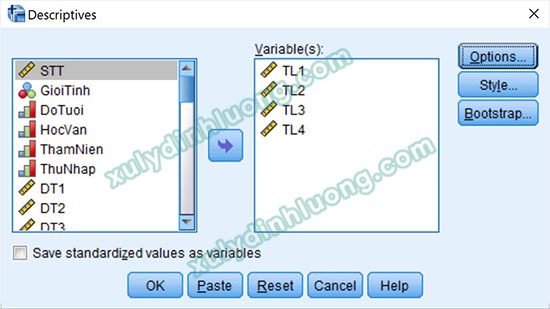 xử lý số liệu bằng SPSS