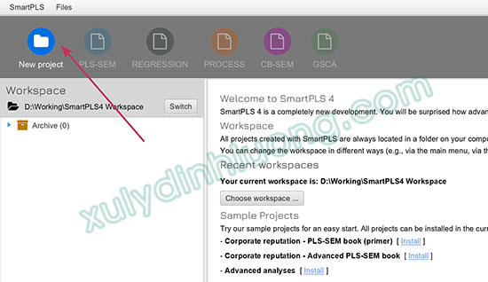 Import dữ liệu Excel, CSV, SPSS vào SmartPLS 4