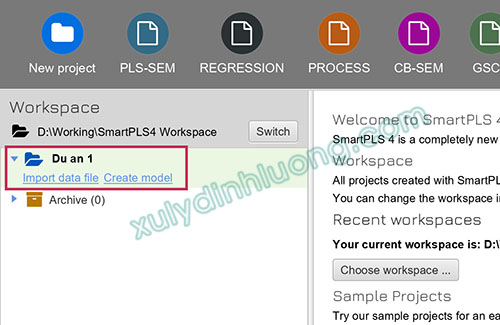 Import dữ liệu Excel, CSV, SPSS vào SmartPLS 4