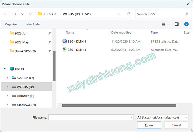 Import dữ liệu Excel, CSV, SPSS vào SmartPLS 4