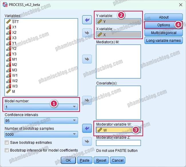 Xử lý biến điều tiết bằng PROCESS trong SPSS